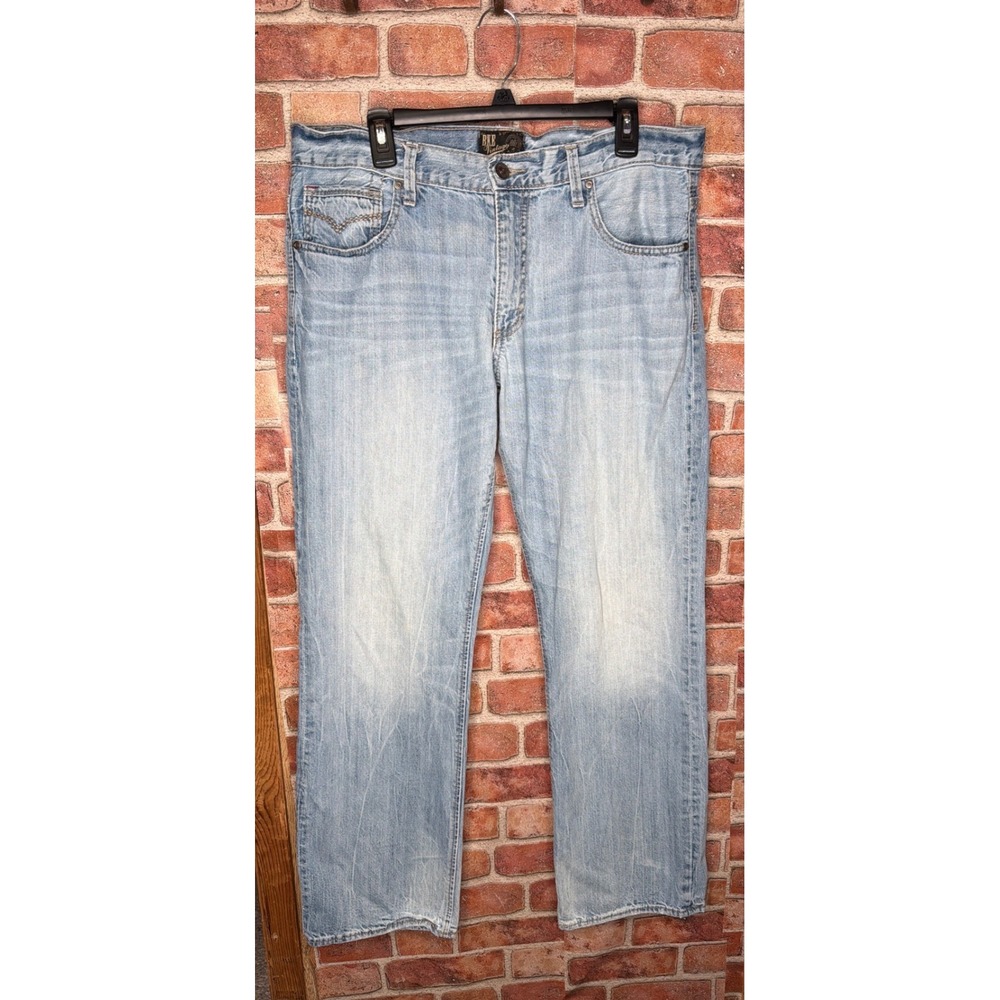 BKE Vintage Welder Mens Light Wash Straight Leg Denim Jeans Size 36R 100% Cotton
